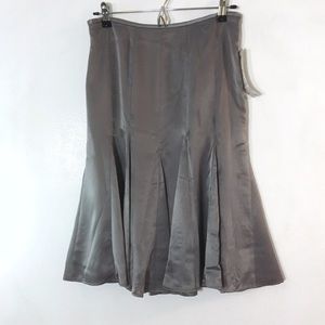 Kasper gray satin tulip skirt